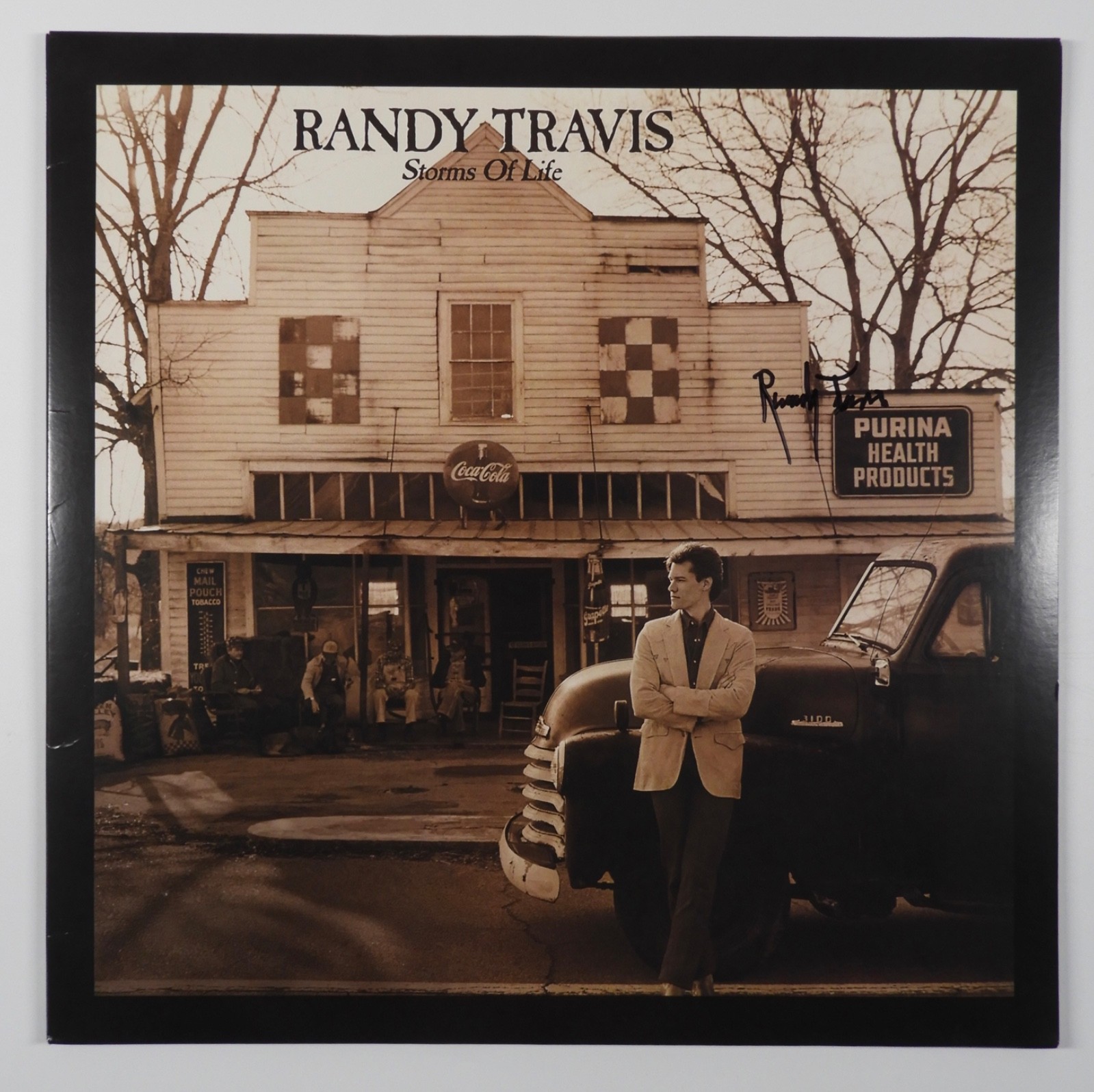 Randy Travis JSA Signed Autograph Album Record Vinyl Storms Of Life