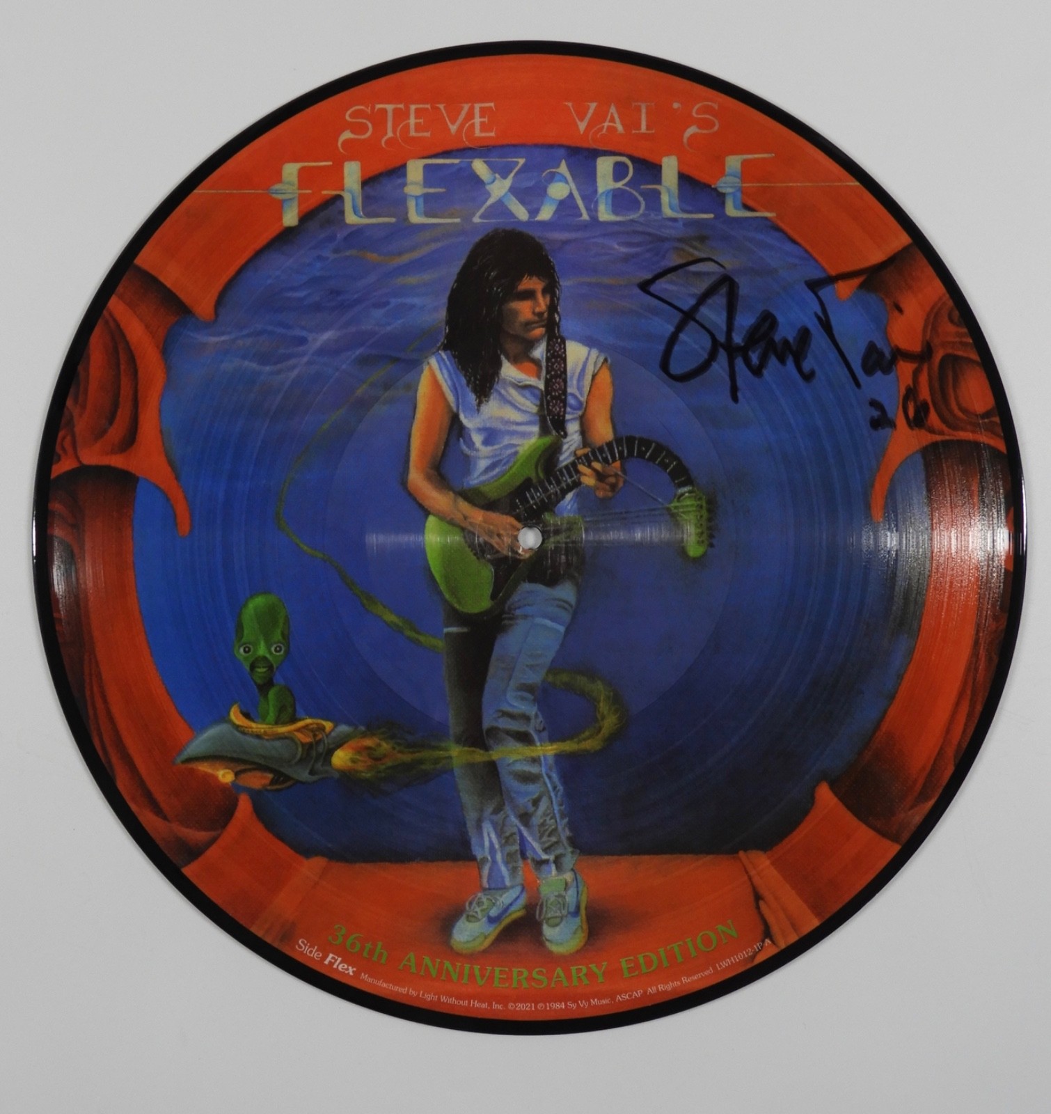 Steve Vai JSA Signed Autograph Album Record Vinyl Flexable Picture Disc
