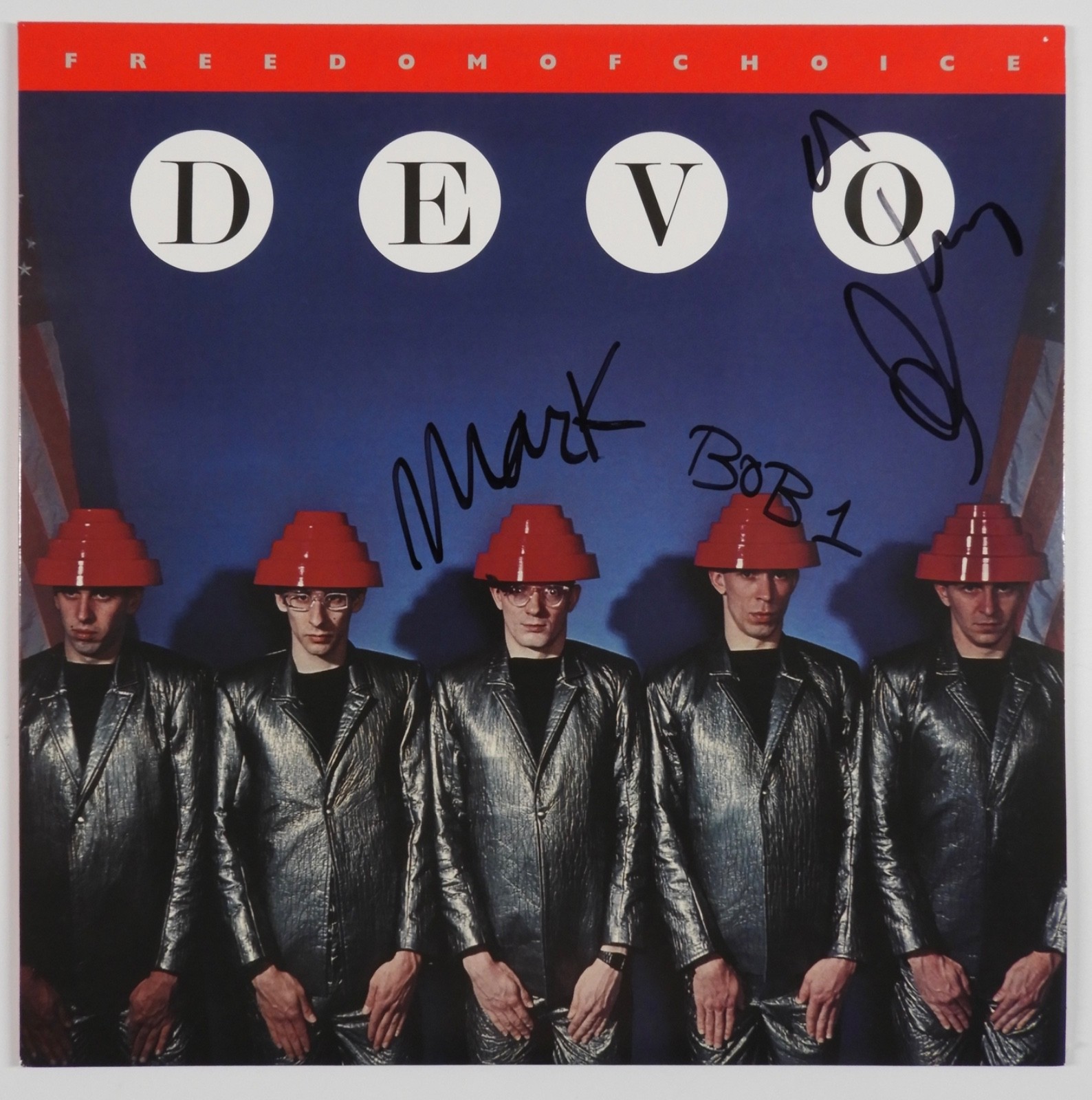 Devo JSA Signed Autograph Record Album Vinyl Freedom Of Choice