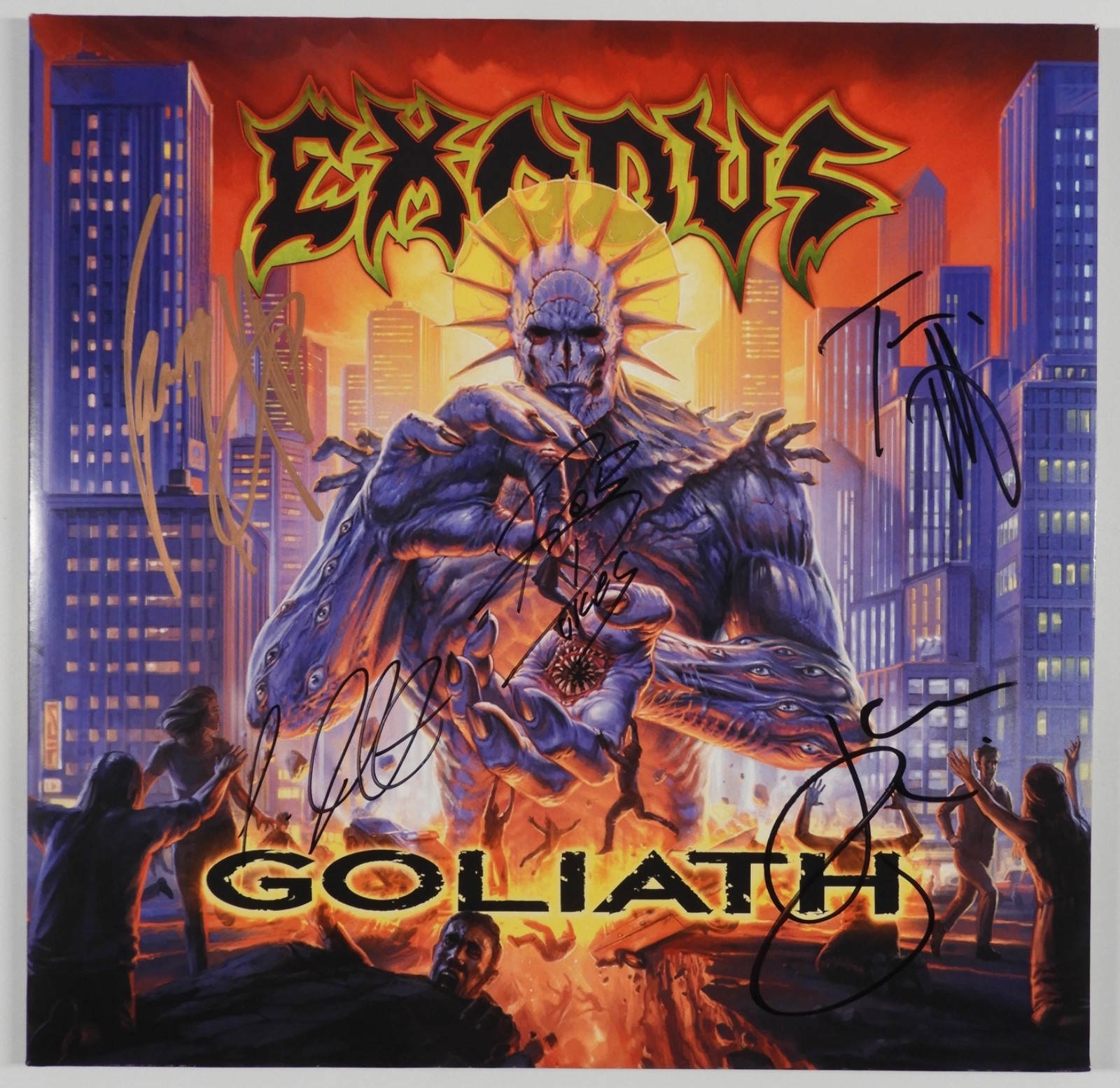 Exodus JSA Fully Signed Autograph Album Record Vinyl Goliath