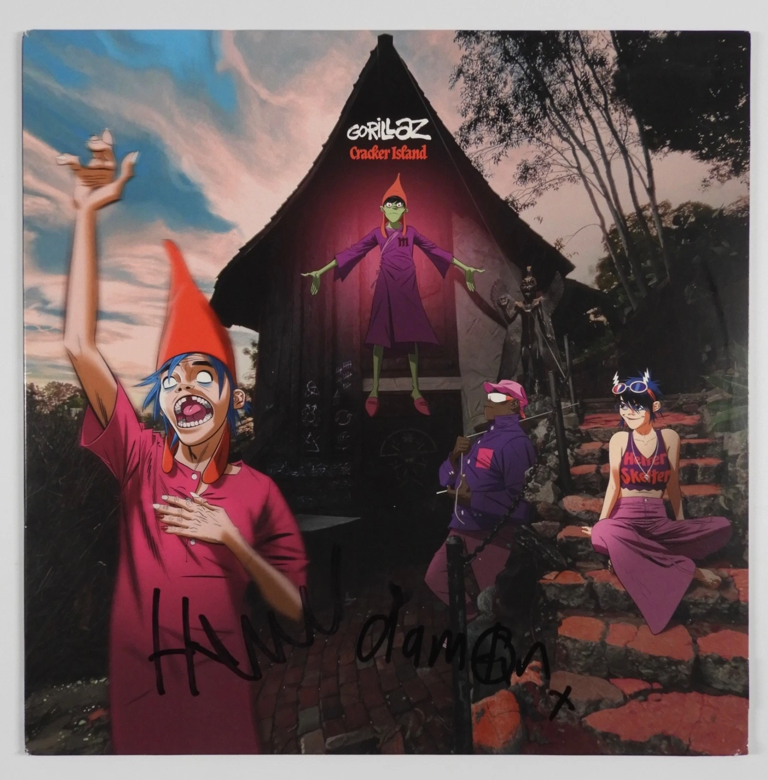 Gorillaz JSA  Signed Autograph Record Album Vinyl Damon Albarn Jamie Hewlett