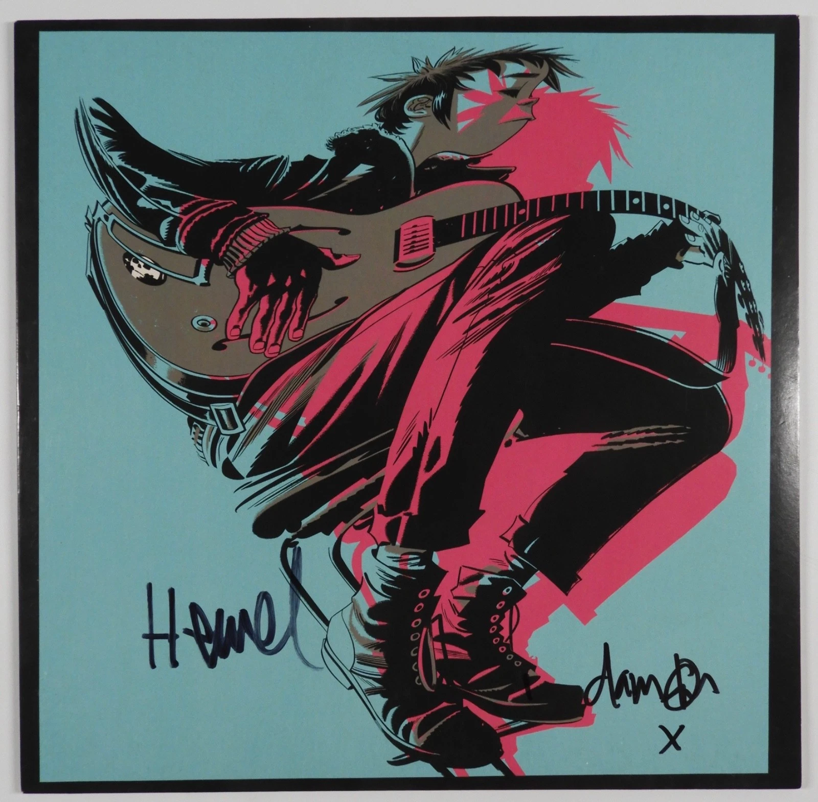 Gorillaz JSA  Signed Autograph Record Album Vinyl Damon Albarn Jamie Hewlett