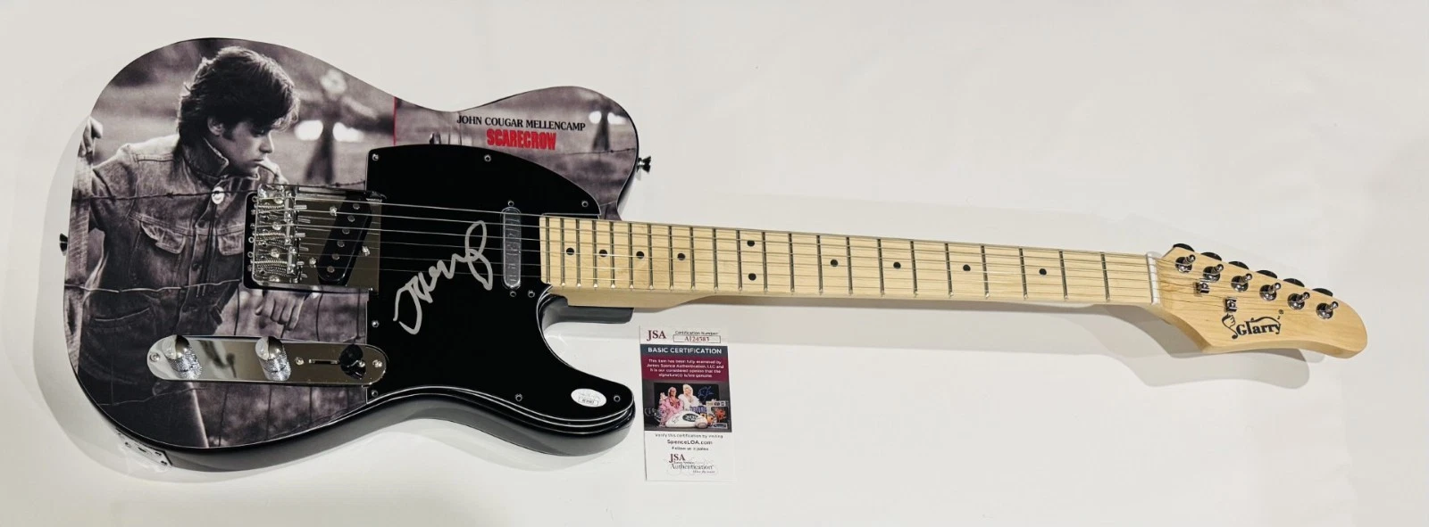 JOHN MELLENCAMP SIGNED CUSTOM SCARECROW ELECTRIC GUITAR JSA COA
