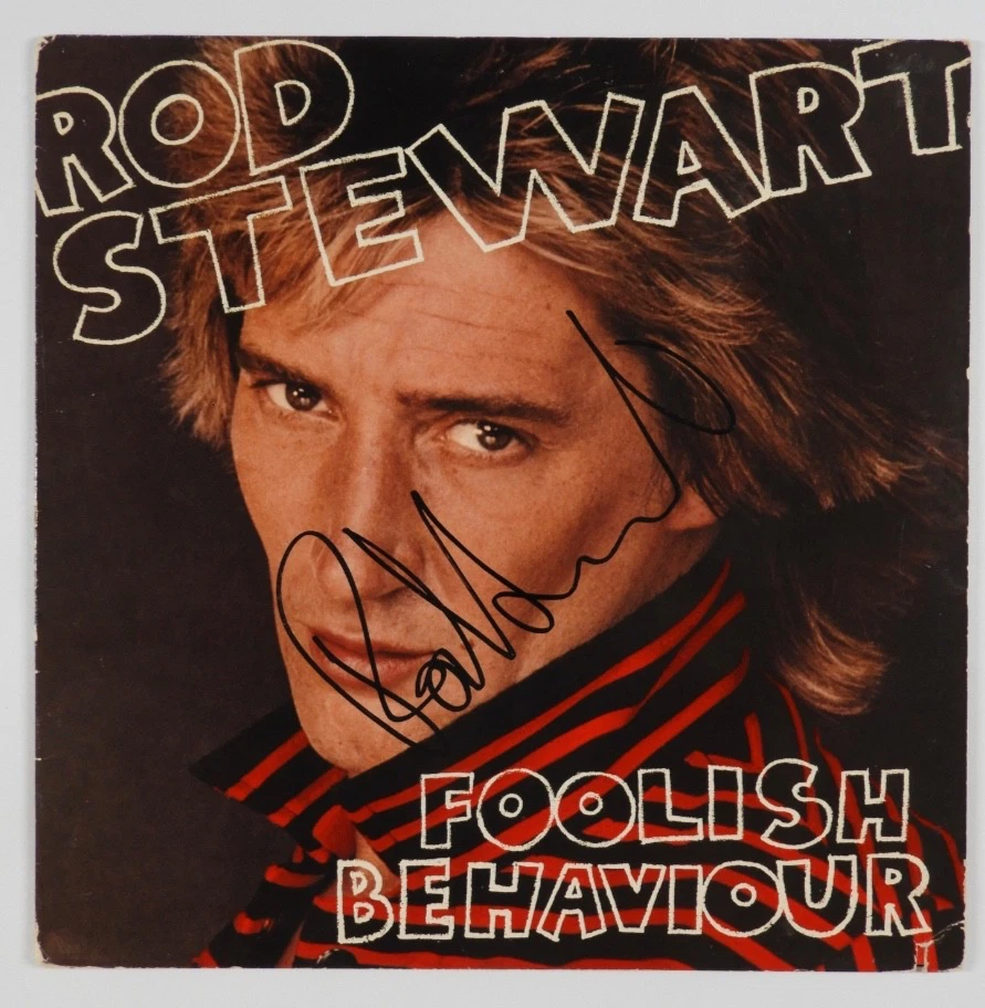 Rod Stewart JSA ACOA Signed Autograph Album Record Vinyl Foolish Behaviour