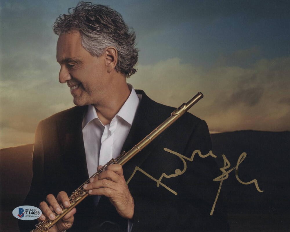 ANDREA BOCELLI SIGNED AUTOGRAPH 8X10 PHOTO - OPERA SINGER, LEGEND, RARE BECKETT