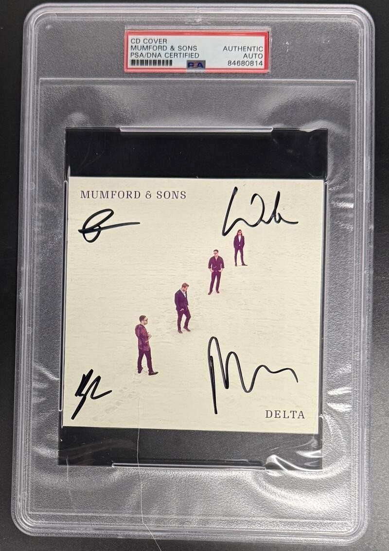 Mumford & Sons Marcus Signed Autograph PSA/DNA Slabbed Delta CD Cover COA