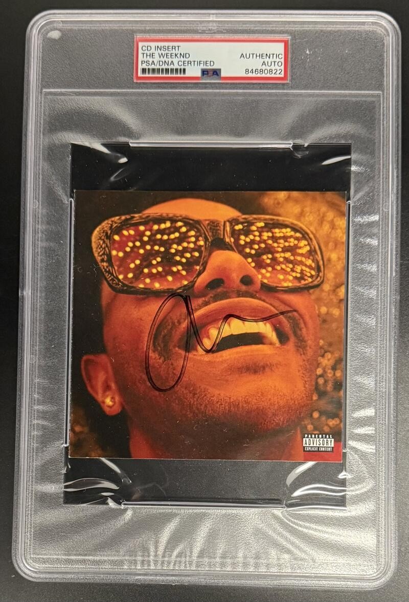 The Weeknd Signed Autograph PSA/DNA Slabbed Starboy After Hours CD Cover COA B