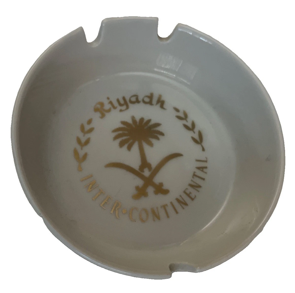 Vintage Pre 1980 Riyadh Saudi Arabia Intercontinental Hotel Ashtray 4.25” B10
