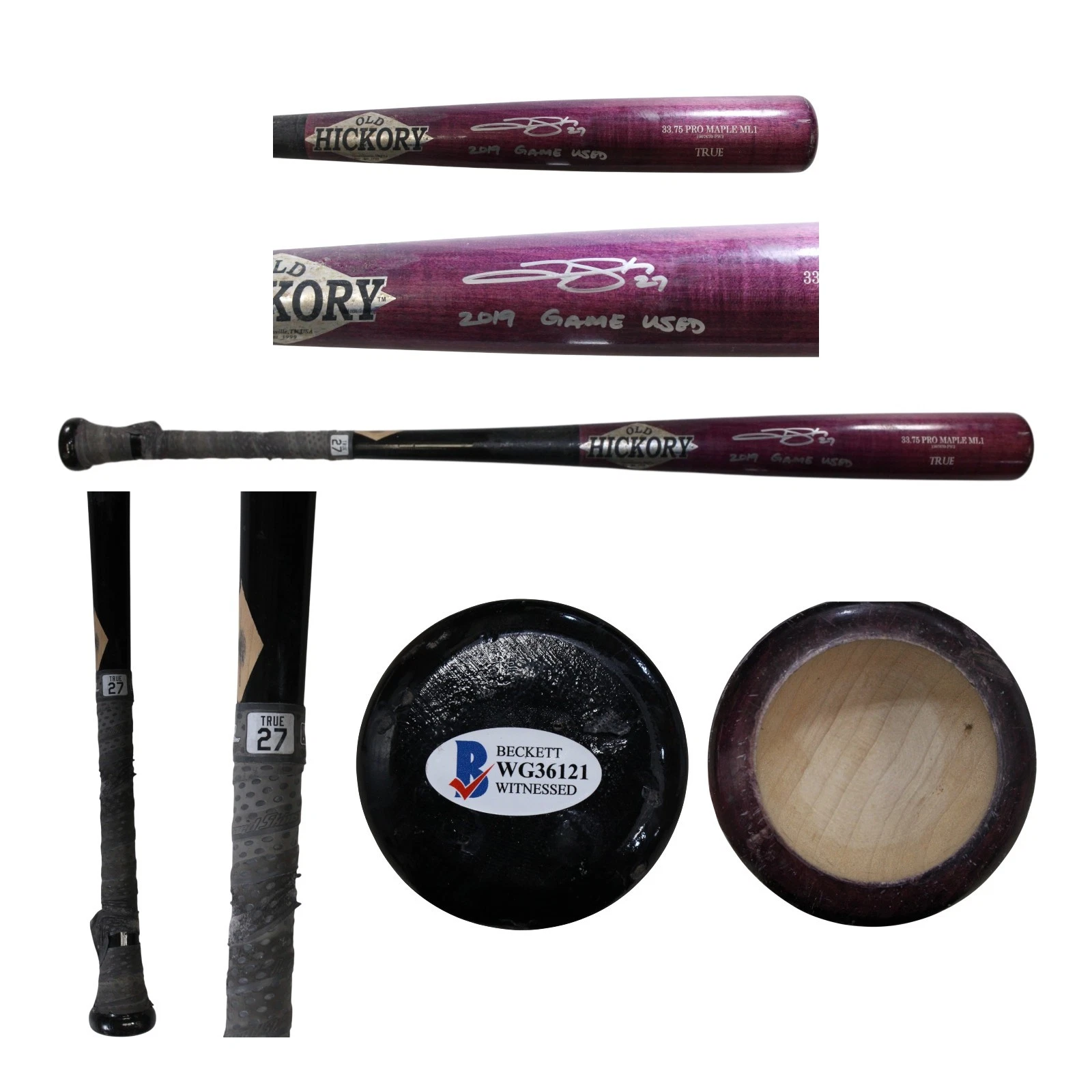 Trevor Story Signed Colorado Rockies Game Used '19 Old Hickory Bat Beckett 57822