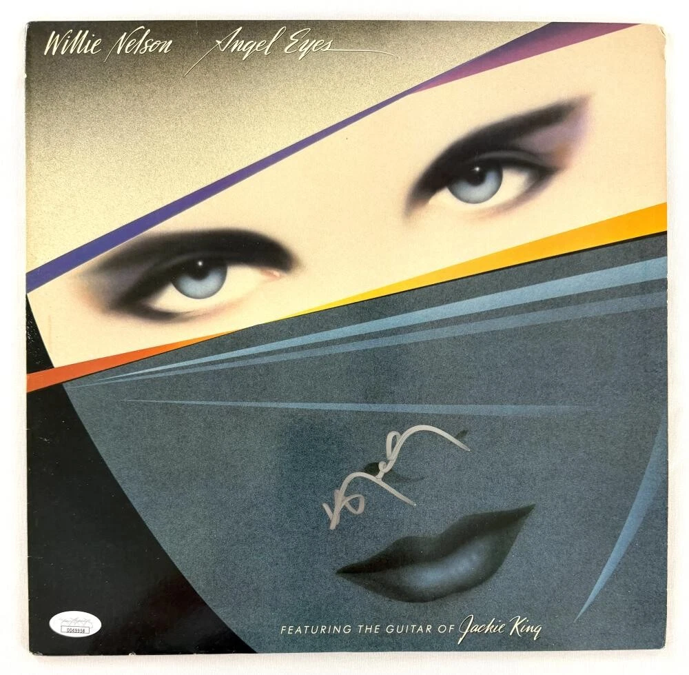 Willie Nelson Signed Autograph Angel Eyes Album Vinyl Record LP w/ JSA COA