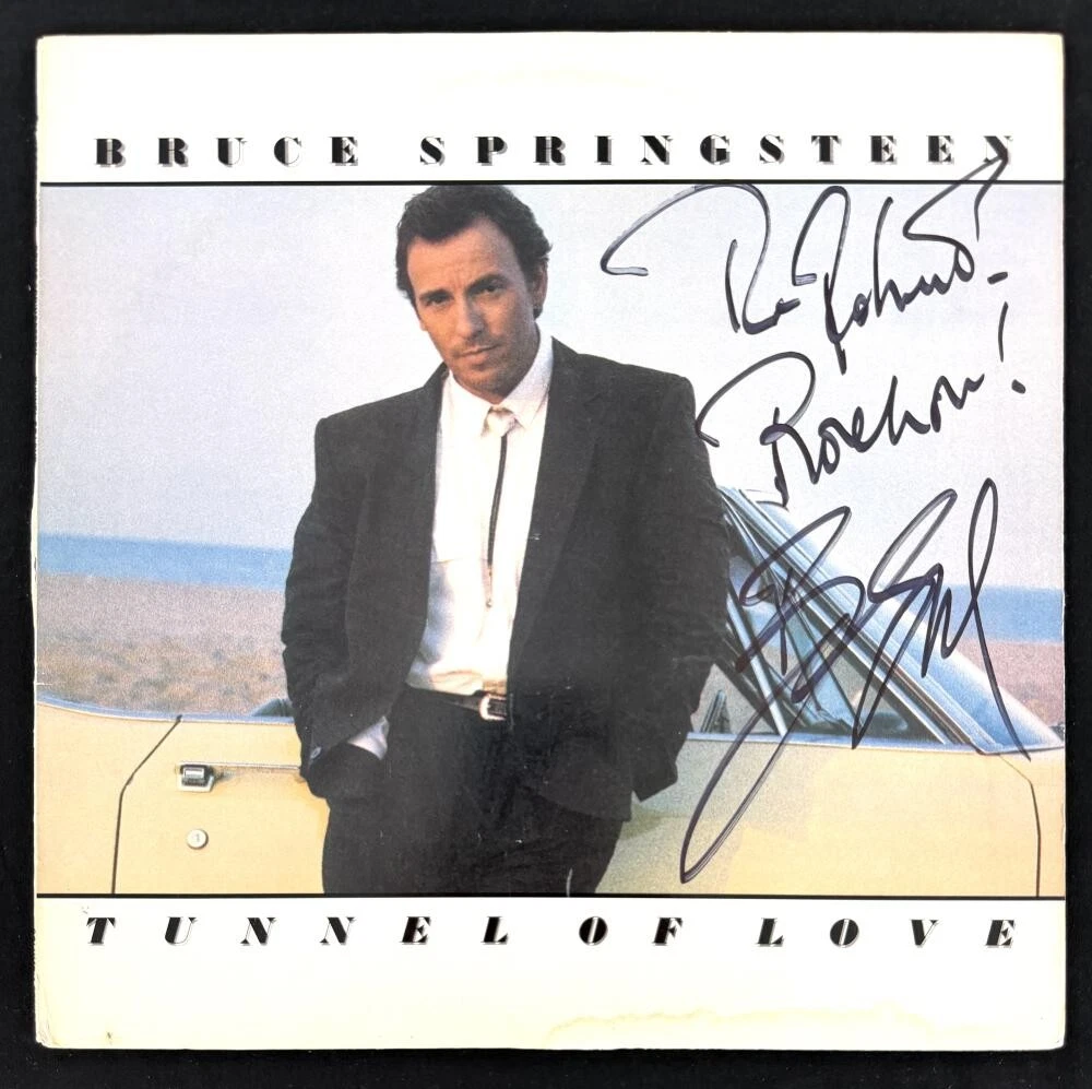 Bruce Springsteen Signed Autograph Tunnel of Love Album Record - DAMAGE BAS COA