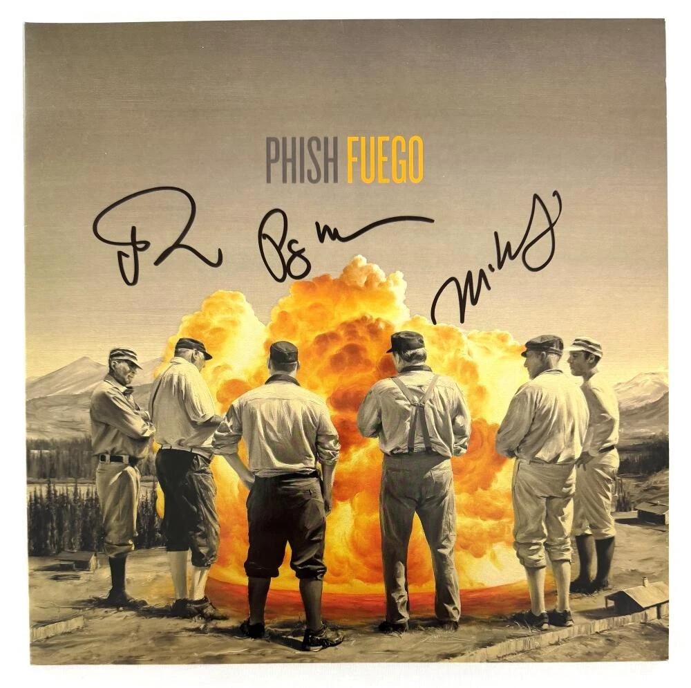Trey Anastasio Mike & Page Signed Autograph Phish Fuego Album Record Beckett COA