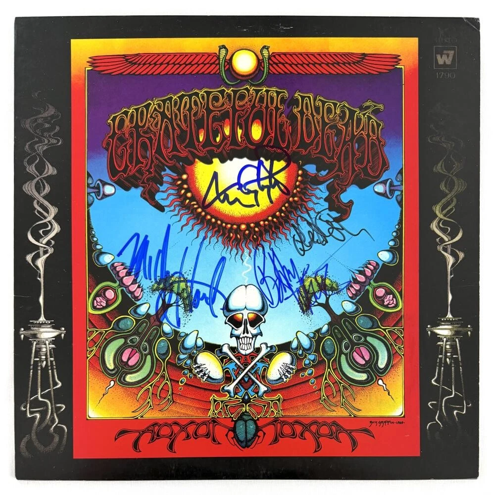 Bob Weir Phil Lesh +2 Signed Autograph Grateful Dead Aoxomoxoa Record BAS COA