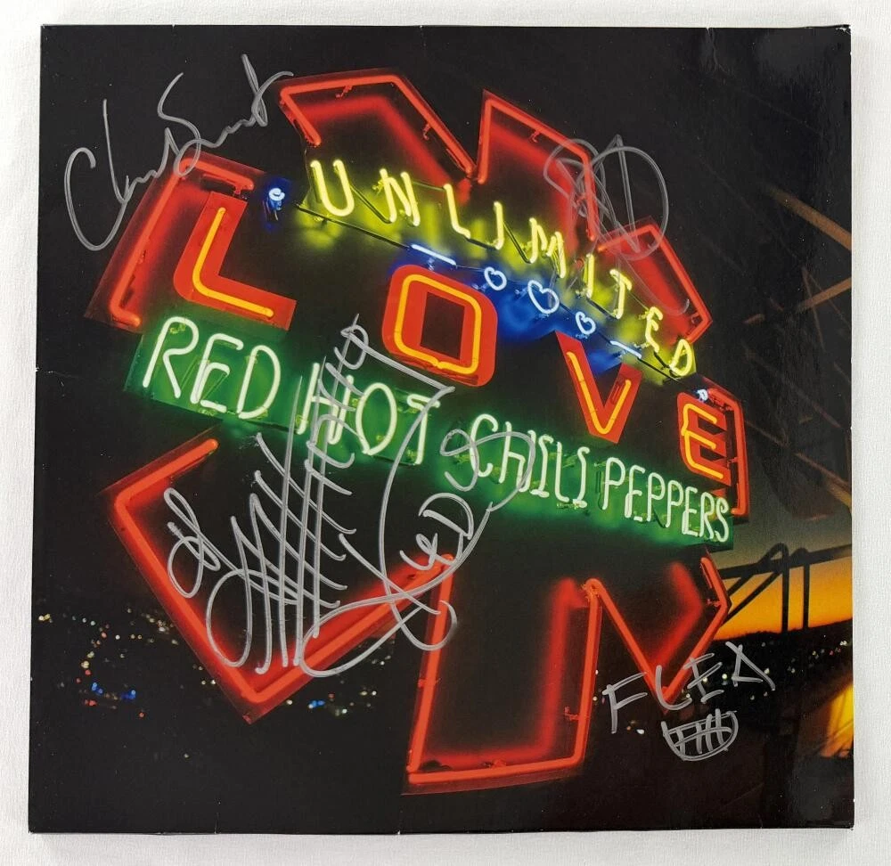 Red Hot Chili Peppers Full Band x4 Signed Autograph Record Record w/ Beckett COA