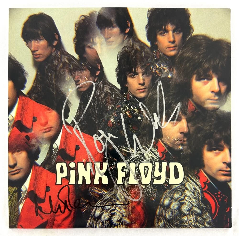 Roger Waters & Nick Mason Signed Autograph Pink Floyd Album Record Beckett COA