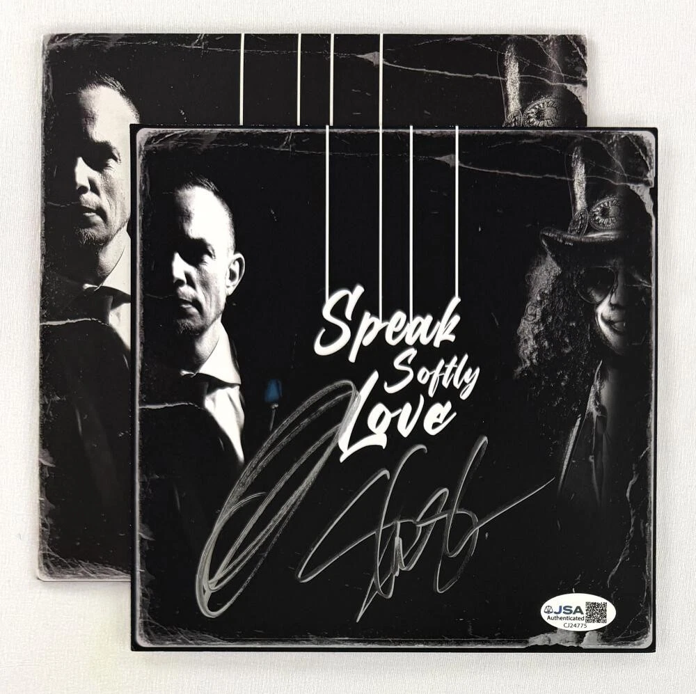 Slash GnR & Mark Tremonti Signed Autograph 45 RPM Album Record Insert JSA COA