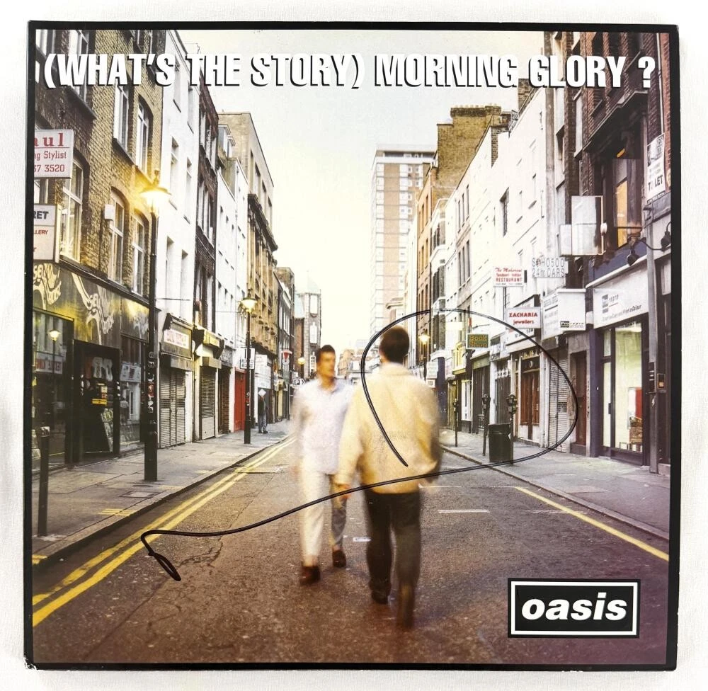 Noel Gallagher Oasis Signed Autograph What's The Story Album Record Beckett COA