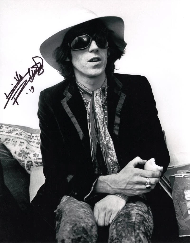 Keith Richards Rolling Stones Signed Autograph 11x14 Photo Photograph w/ JSA COA