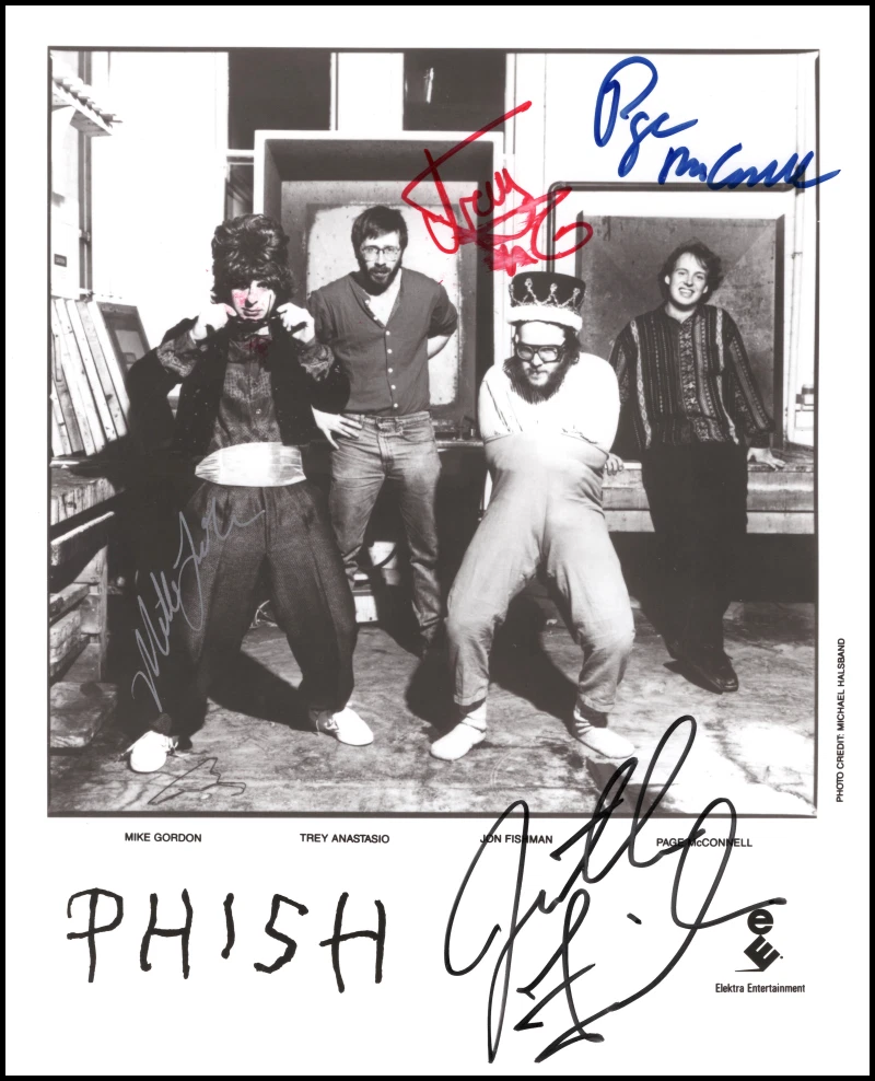 Phish Band Signed Autograph Original 8x10 Promo Photo - Trey Jon Mike Page JSA