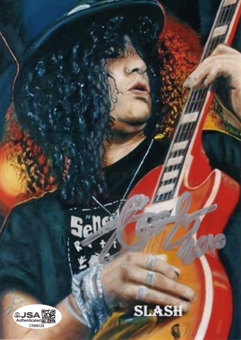 Slash Guns N Roses Signed Autograph 5x7 Photo Photograph - GnR w/ JSA COA