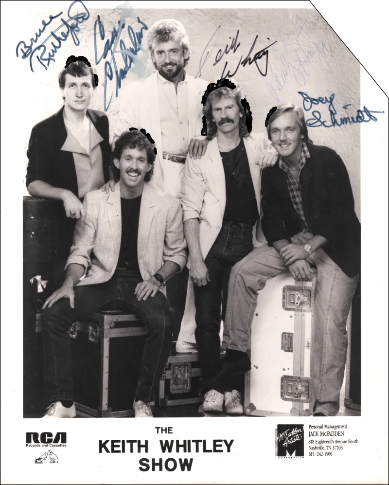 Keith Whitley Show Signed Autograph 8x10 Promo Photo - Clipped Corner JSA COA
