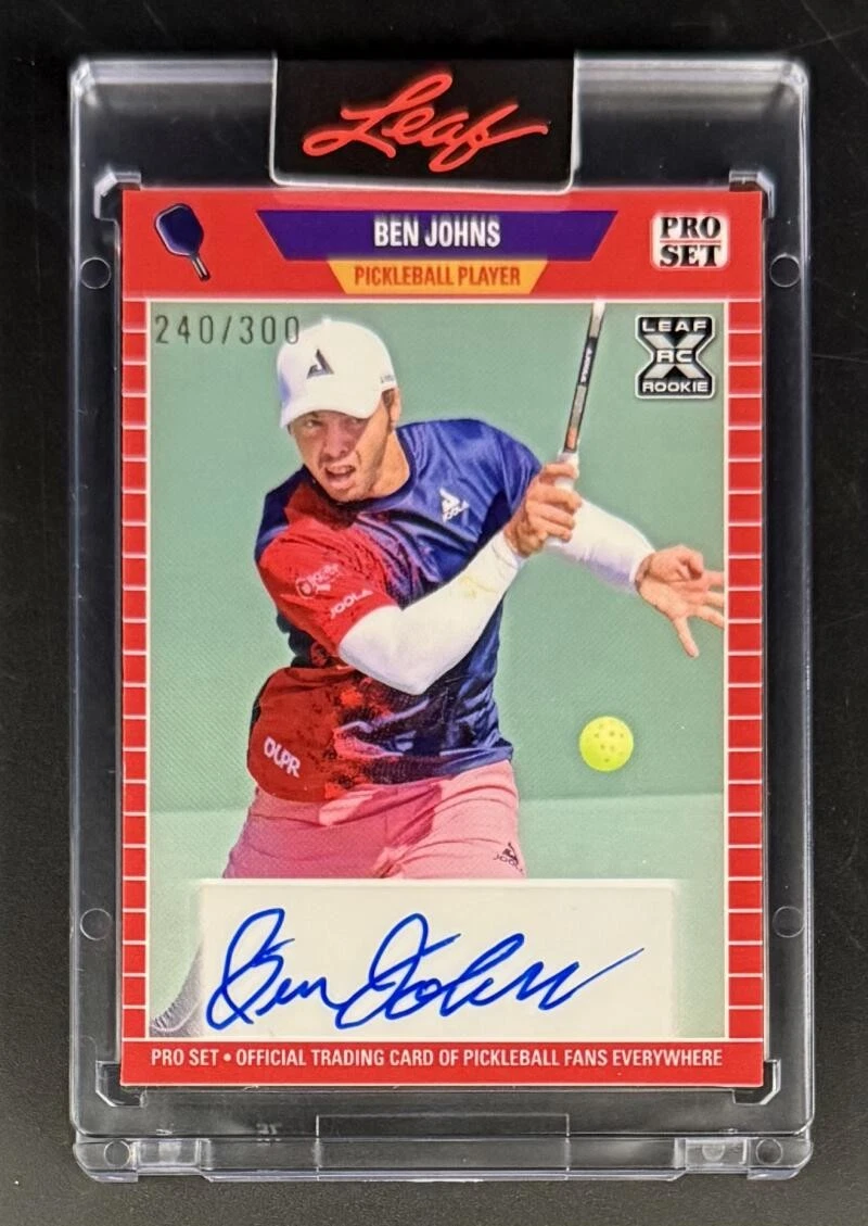 Ben Johns Signed Autograph Leaf Pro Set Slab Limited Trading Card Pickleball A