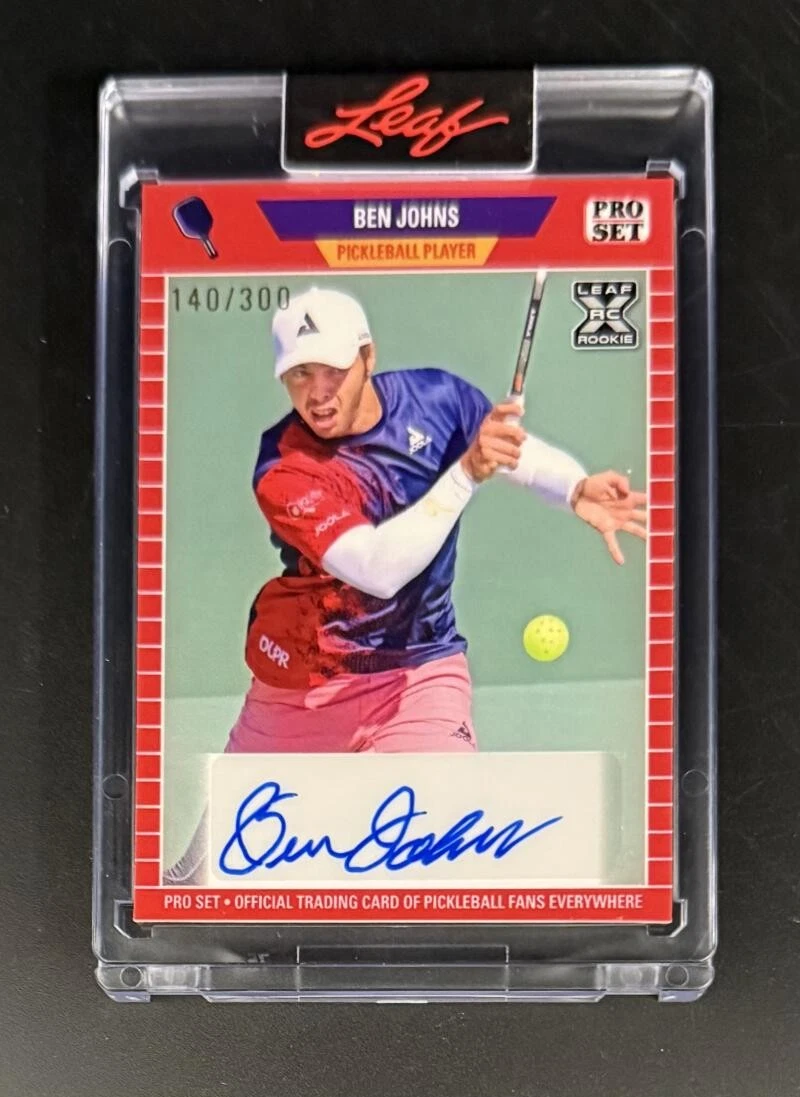 Ben Johns Signed Autograph Leaf Pro Set Slab Limited Trading Card Pickleball C