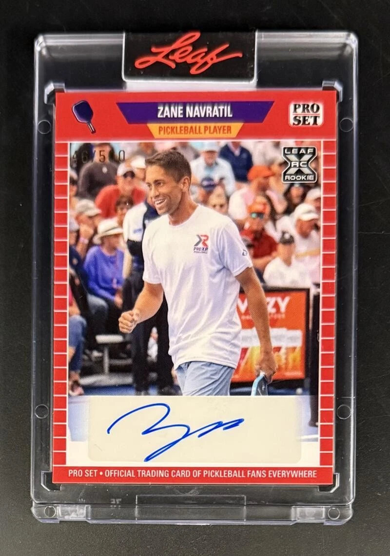 Zane Navratil Signed Autograph Leaf Pro Set Limited Trading Card Pickleball A