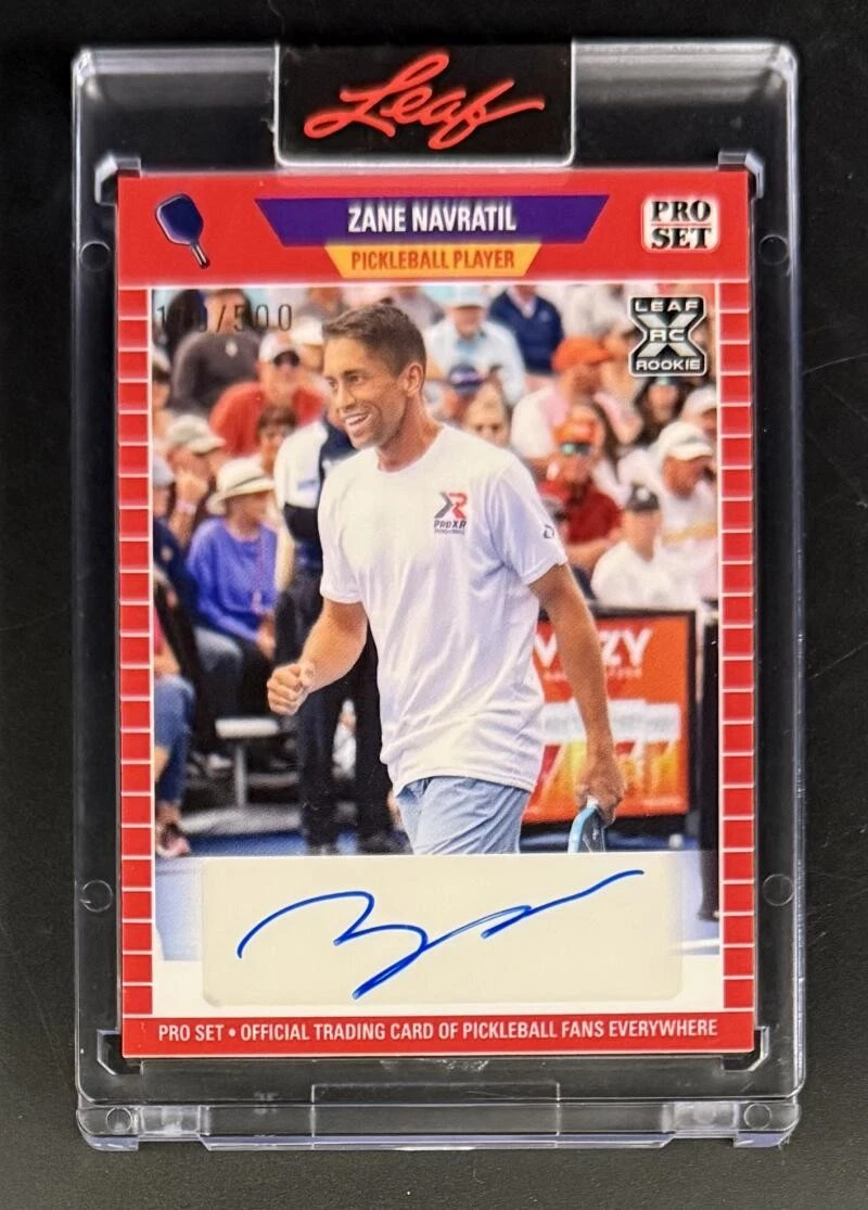 Zane Navratil Signed Autograph Leaf Pro Set Limited Trading Card Pickleball C