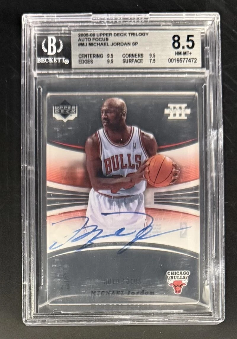 Michael Jordan Signed Autograph Beckett COA Upper Deck Trilogy Trading Card NM