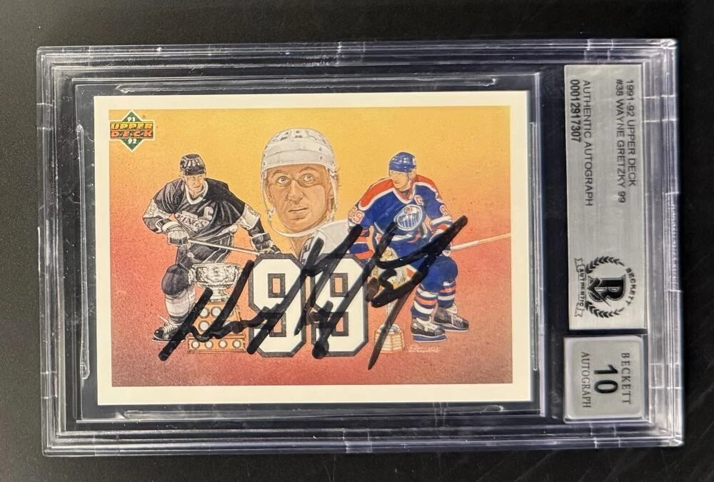 Wayne Gretzky Signed Autograph 1991-92 Upper Deck 99 Trading Card GEM MINT 10