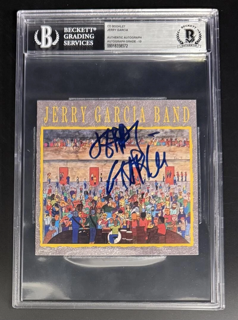 Jerry Garcia Grateful Dead Signed Autograph Beckett COA Slabbed CD Cover Booklet