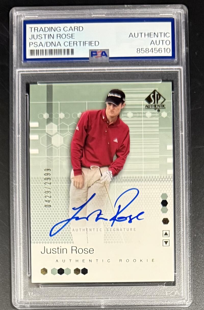 Justin Rose Signed Autograph PSA/DNA COA Slab Golf Champ Rookie Trading Card B