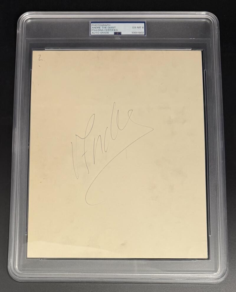 Andre The Giant Signed Autograph Original Movie Promo PSA/DNA COA Slabbed Photo