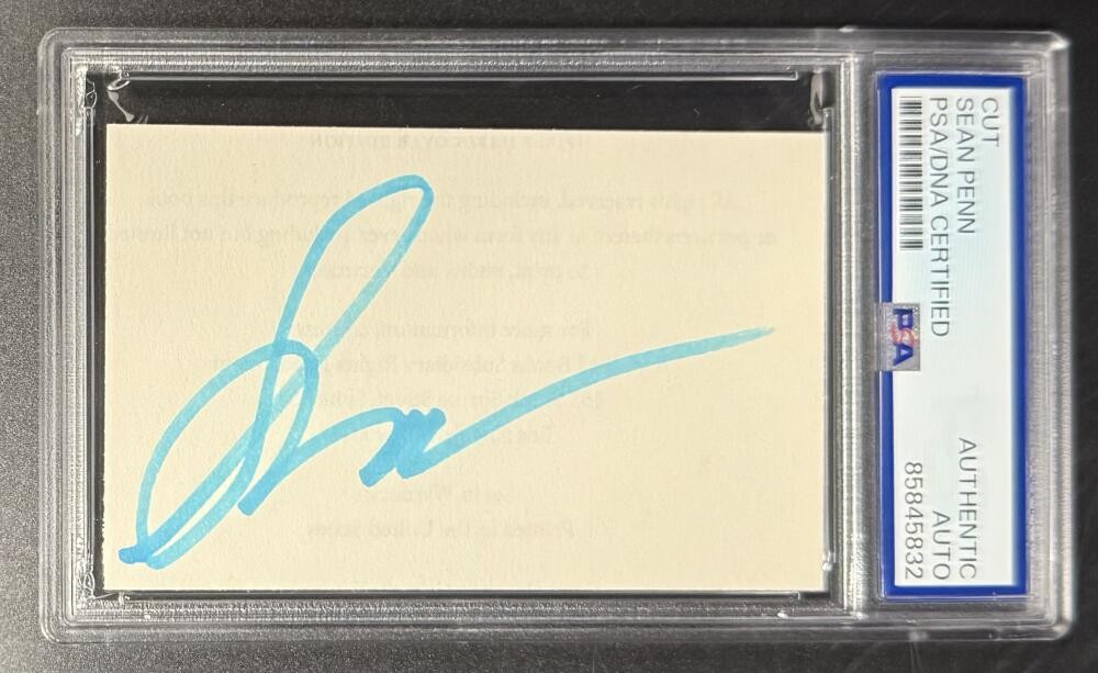 Sean Penn Signed Autograph PSA/DNA COA Slabbed Cut  Fast Times at Ridgemont High