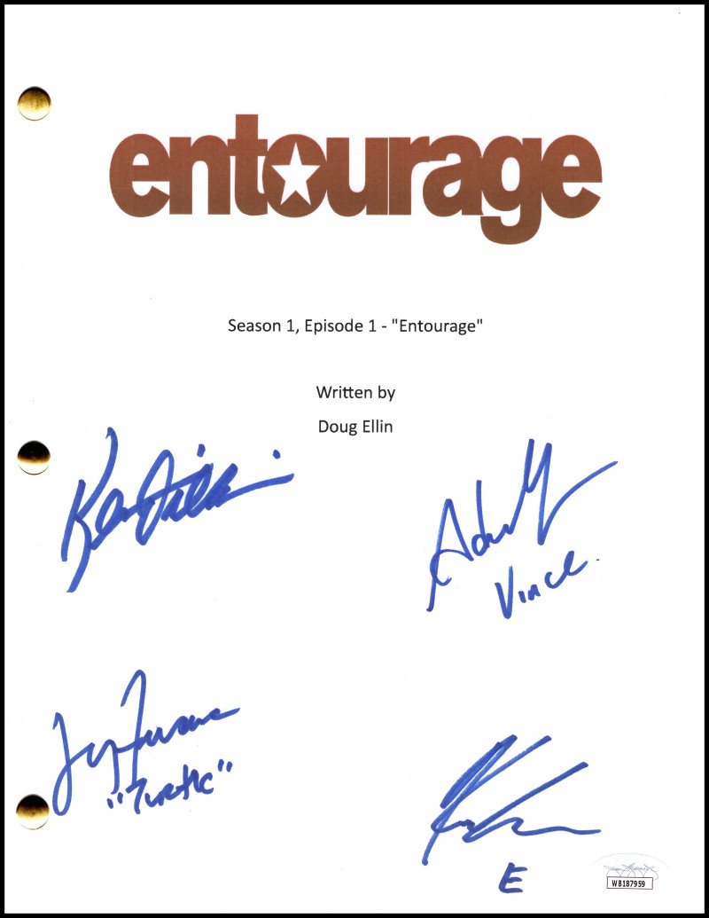 Entourage Cast Signed Autograph Pilot Script - Adrian Grenier +3 w/ JSA COA