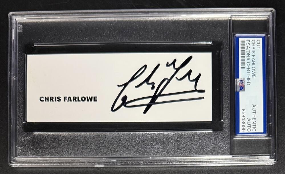 Chris Farlowe Signed Autograph PSA/DNA COA Slab Encapsulated Cut Note Card B