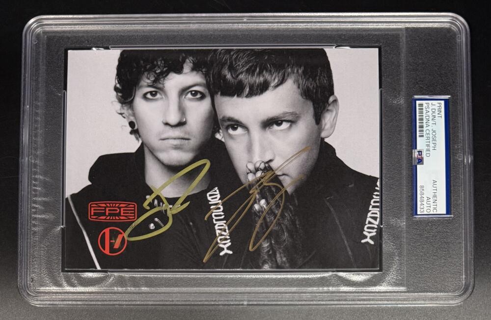 Josh Dun & Tyler Joseph Signed Autograph PSA/DNA Slabbed Twenty One Pilots Print