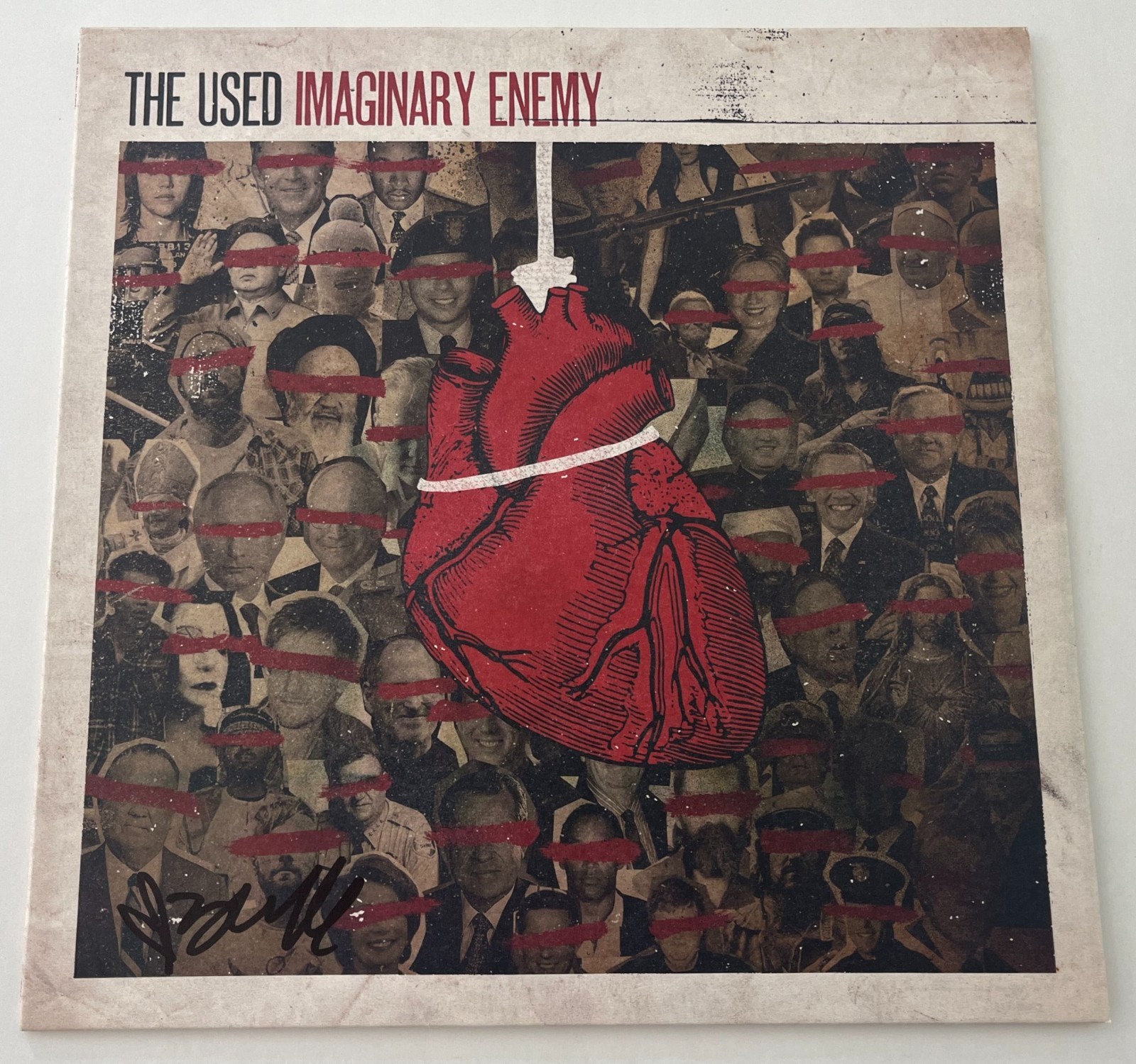 BERT MCCRACKEN THE USED SIGNED IMAGINARY ENEMY VINYL w/PROOF & BECKETT COA