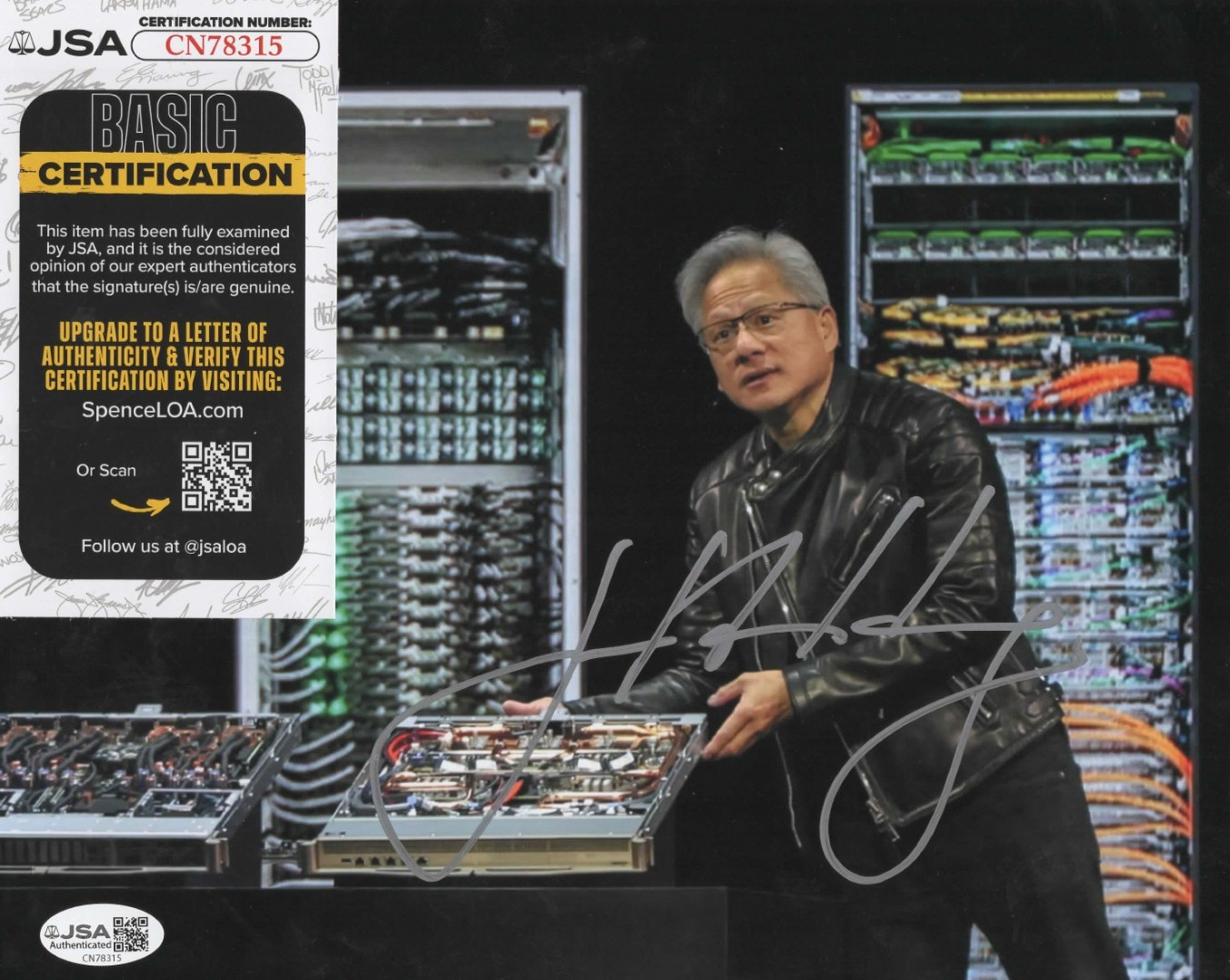 Jensen Huang Signed 8x10 Photo w/ JSA COA #CN78315 Nvidia Founder CEO