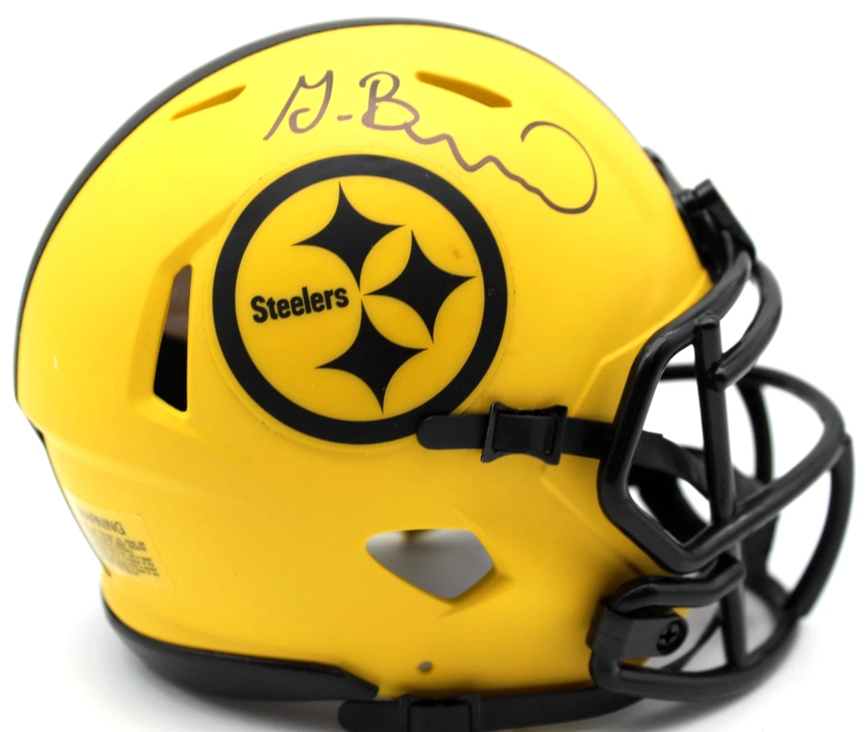 Drew Allar & Germie Bernard Signed Pittsburgh Steelers Mini Helmet w/JSA CR86258
