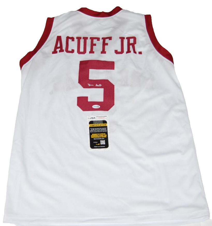 DARIUS ACUFF JR signed (ARKANSAS RAZORBACKS) basketball jersey JSA CR86397