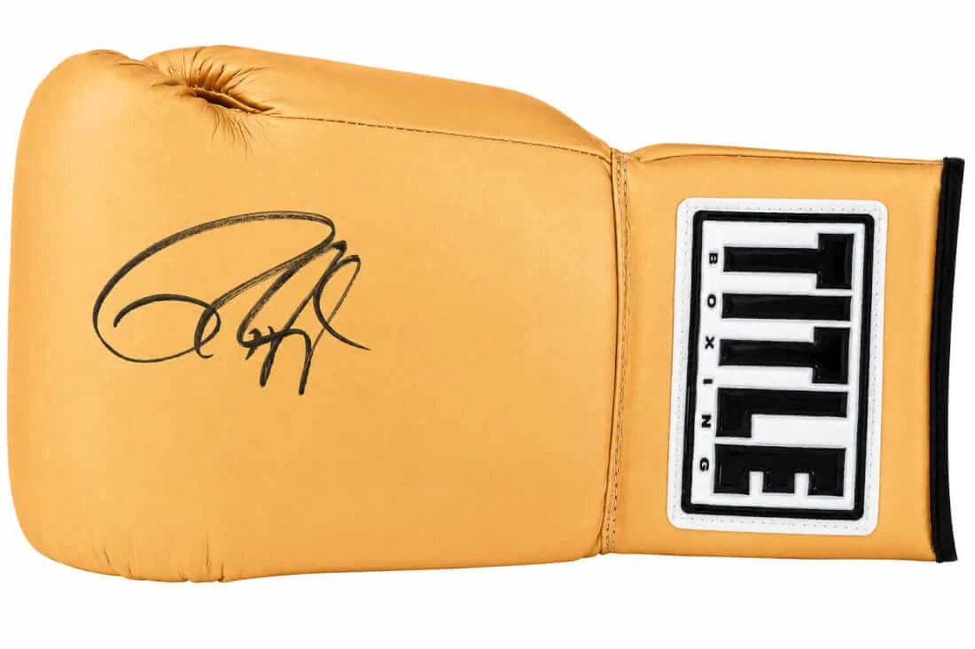 Roy Jones Jr. Signed Title Gold Full Size Boxing Glove - (SCHWARTZ SPORTS COA)