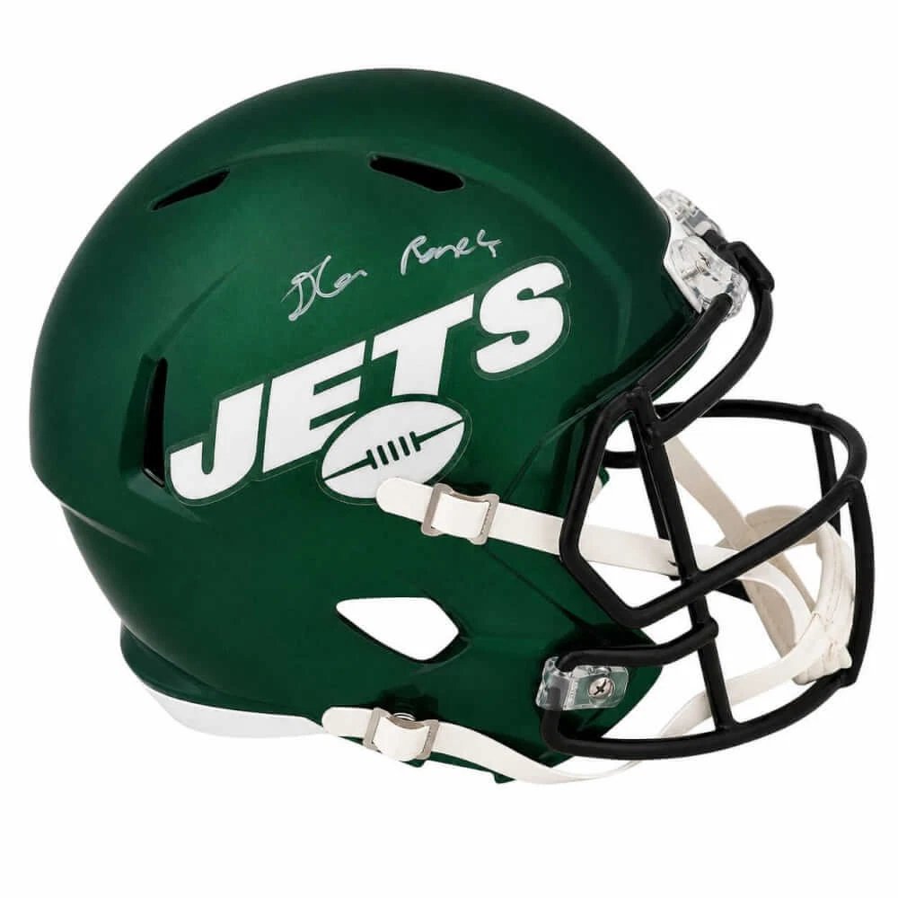 D'Angelo Ponds Signed New York Jets Green Riddell Speed Mini Helmet - (SS COA)