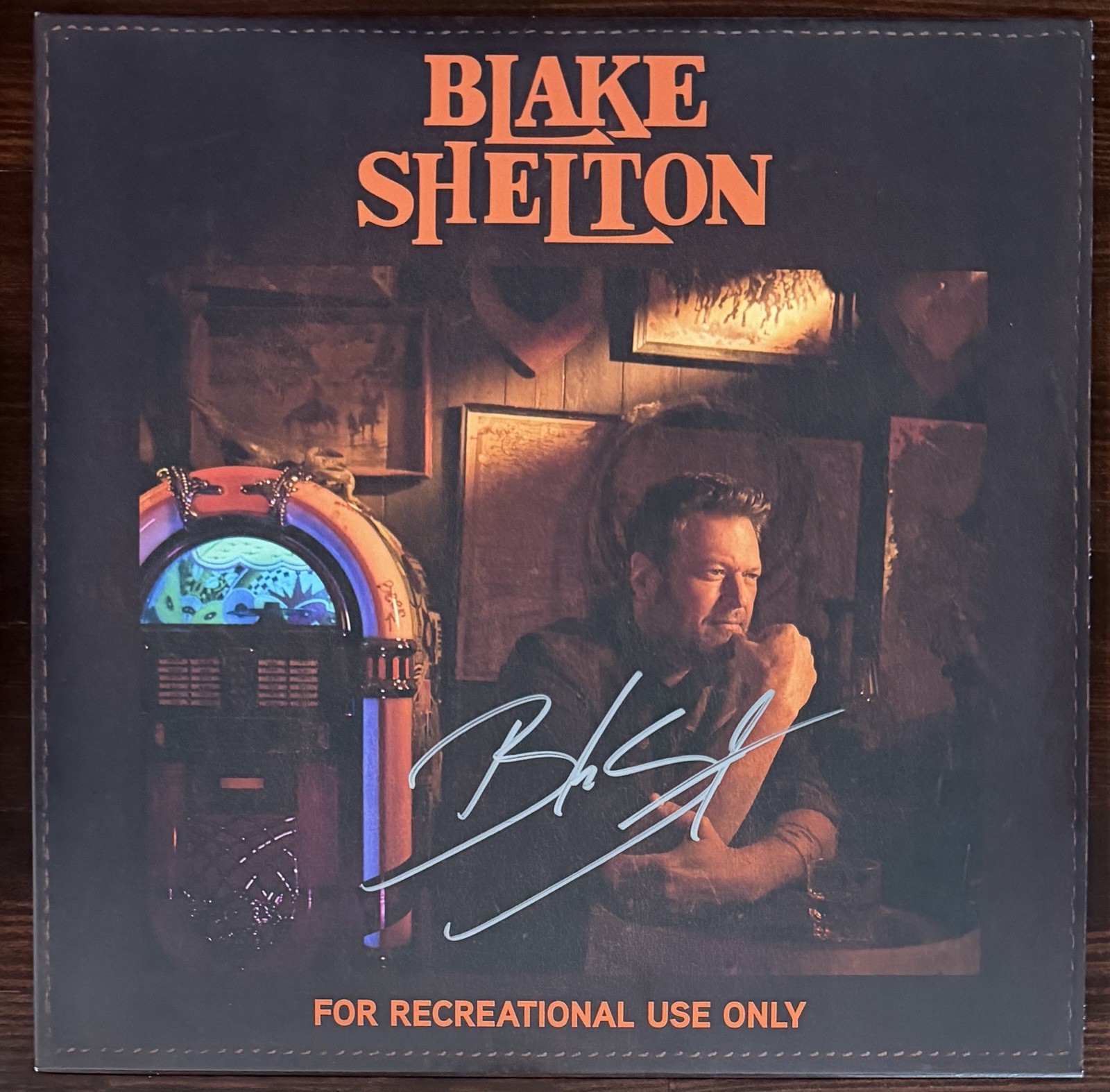 Blake Shelton For Recreational Use Only Autograph SIGNED COVER Vinyl PSA DNA COA