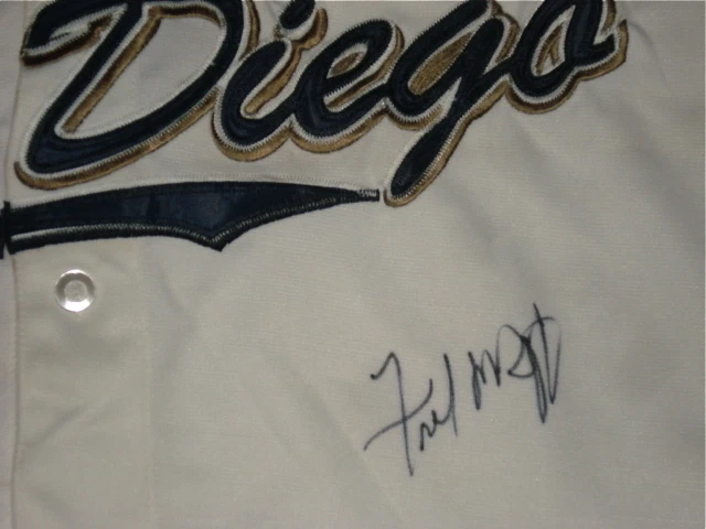 FRED MCGRIFF AUTOGRAPHED JERSEY (PADRES) W/ PROOF!
