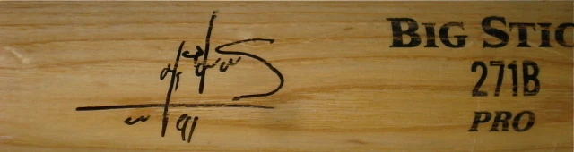ALFREDO ACEVES AUTOGRAPHED BAT (RED SOX) W/ PROOF! - Spring Training Used Bat!