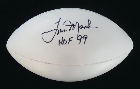 TOM MACK AUTOGRAPHED FOOTBALL (RAMS) W/ PROOF!