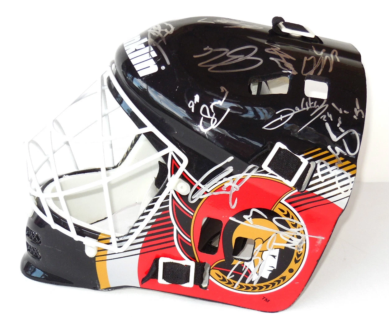 2013/14 OTTAWA SENATORS TEAM SIGNED GOALIE MASK! - Display Model!