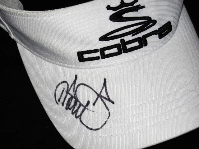 IAN POULTER AUTOGRAPHED COBRA GOLF VISOR (W/ PROOF!)